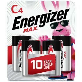 Energizer MAX C Batteries (4 Pack), C Cell Alkaline Batteries