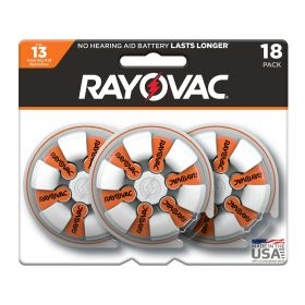 Rayovac Size 13 Hearing Aid Batteries, 18-Pack 13-18