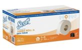 Scott Essential 100% Recycled Fiber JRT Bathroom Tissue, Septic Safe, 2-Ply, White, 1000 ft, 4 Rolls/Carton -KCC49156