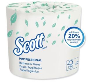 Scott Essential Standard Roll Bathroom Tissue, Septic Safe, 2-ply, White, 550 Sheets/roll, 80/carton