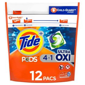 Tide PODS Ultra Oxi Liquid Laundry Detergent Pacs;  12 Count