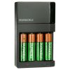 Duracell ION SPEED 1000 Rechargeable Battery Charger, Includes 4 AA NiMH Batteries